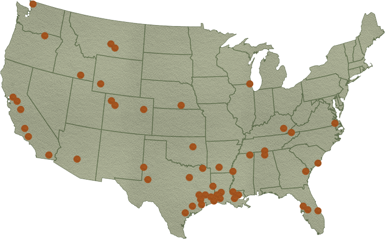 Map of SandB Projects